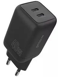 Зарядний пристрій Proove Silicone Power 40W (Type-C + Type-C) black (WCSP4020001)