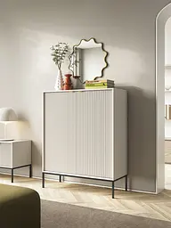 Комод високий Perfect Home Нова / Nova 2-дверний з чорними ніжками K104 Кашемір (PFH-091236)