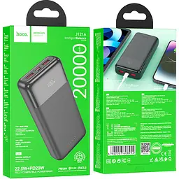 Зовнішній акумулятор Hoco J121A Fast 20000mAh 22.5W Black (608992) [109965] - мініатюра 6