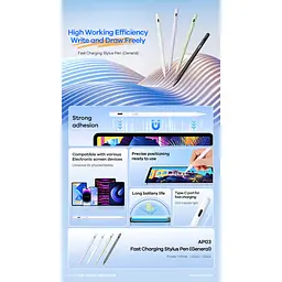 Стилус "REMAX Fast Charging Stylus Pen (Universall) AP03" White - мініатюра 3