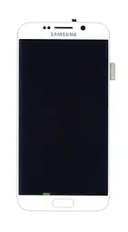 Матриця з тачскріном модуль Samsung Galaxy S6 Edge SM-G925F білий з рамкою