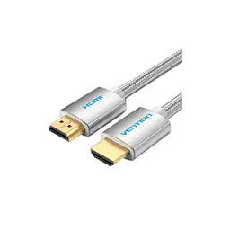 Кабель мультимедійний HDMI M to HDMI M 5.0m V2.1 4K60Hz braided aluminum alloy gray Vention (AABIJ)
