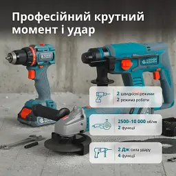 Набір Könner&Söhnen акумуляторного електроінструменту 3-в-1 (KS RHAGD 20V SET 3 PLUS) - мініатюра 4