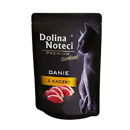 Вологий корм для стерилізованих котів Dolina Noteci Danie з качкою пауч 85 г