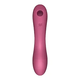 Вакуумний стимулятор клітора з вібрацією Satisfyer Curvy Trinity 3 червоний - мініатюра 3