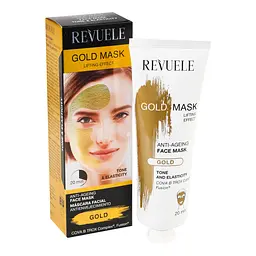 Золота маска для обличчя Revuele Gold Face Mask Lifting Effect Anti-Age, 80 мл - мініатюра 2
