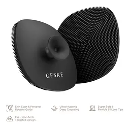 Щітка для обличчя GESKE Facial Brush 4 в 1 з тримачем сіра - мініатюра 2