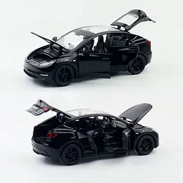 Колекційна металева модель електромобіля АвтоЕксперт Tesla Model Y з інерцією, світлом та звуком 1:32 - мініатюра 7