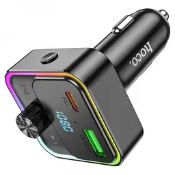 Автомобільний FM-трансмітер модулятор Bluetooth MP3 HOCO E81 Fantasy 30 W, PD/QC, USB-C/ 1xUSB-A - мініатюра 4