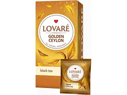 Чай пакетований чорний LOVARE 24 пакетиків «Golden Ceylon» 2г
