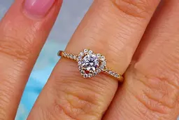 Кільце Xuping Jewelry сердечко з білим каменем дитяче р 14 золотисте - мініатюра 2