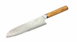Ніж сантоку 20 см Damascus DK-OK 4004 AUS-10 Дамаська сталь 67 шарів - мініатюра 2