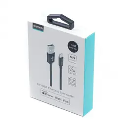 Дата кабель USB 2.0 AM to Lightning 1.8m 2.1A MFI Black Choetech (IP0027-BK) - мініатюра 10