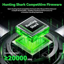 Бездротова миша ATTACK SHARK V5 42000 DPI PAW3950MAX,8K,Nordic 52840,20000FPS Чорна - мініатюра 7