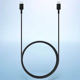 Кабель USB Type-C to Type-C 1 м, 5А, чорний, для швидкої зарядки - мініатюра 2