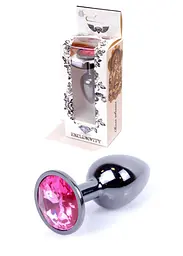 Анальна пробка Jewellery Dark Silver PLUG Pink Boss Series 64-00026 101631 - мініатюра 1