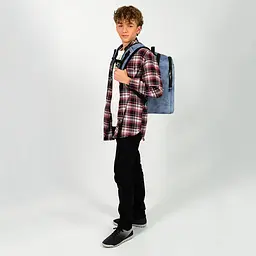 Рюкзак GoPack Teens 135M-5 Чорно-блакитний (GO26-135M-5) - мініатюра 17