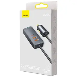 Адаптер автомобильный BASEUS Share Together PPS multi-port Fast charging car charger with cord |2USB/2Type-C, - мініатюра 9
