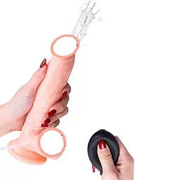 Фалоімітатор реалістичний з імітацією сім'явиверження Squirt Extreme Dildo 21*4 см Тілесний