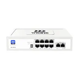 PoE-комутатор 10-портовий некерований Wiking WK-PS210 V2, 8x100Mbps PoE, 2x100Mbps Uplink, 76W (73-00271) - мініатюра 2