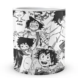 Кухоль GeekLand Моя геройська академія My Hero Academia Мідорія Чорно-білий колаж MHA 02.533 330 мл білий - мініатюра 2