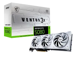 Відеокарта GeForce RTX 5080 16GB MSI Ventus 3X OC White (RTX 5080 16G VENTUS 3X OC WHITE) - мініатюра 2