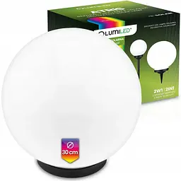Садова декоративна RGB куля Lumiled Atris 30 см на сонячній батареї