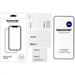 Захисне скло BeCover для Poco X6 Pro 10D Black (711342) - мініатюра 2