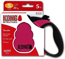 Повідець-рулетка для собак Kong Retractable Terrain фуксія 5 м - мініатюра 2