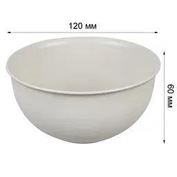 Миска Stars Plast кругла матова бежева 0.5 л (94206/беж) - мініатюра 2
