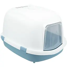 Туалет-будиночок для котів Trixie Primo XXL, блакитно-білий, 56×47×71 см