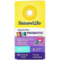 Пробіотик для дітей Renew Life Ultimate Flora 3 млрд КУО смак ягід 30 жувальних таблеток - мініатюра 2
