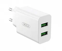 Блок адаптер комплект XO L119 dual USB-A QC18W з кабелем Mirco usb Білий - мініатюра 3
