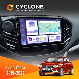 Штатна магнітола Lada Vesta 2015-2022 Cyclone C9-011 4x64, DSP Cyclone (НФ-00007062)