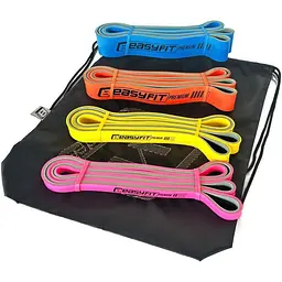 Набір двошарових гумок для підтягування EasyFit Premium 7-63 кг (4 шт) (EF-7634s)