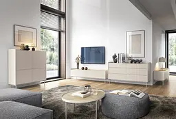 Тумба під телевізор Perfect Home Левел / Level 2-дверна 2D/153 Беж/дуб сканді (PFH-091158) - мініатюра 7