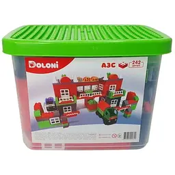 Конструктор Doloni АЗС 013888/07 в пластиковому боксі, 242 деталі