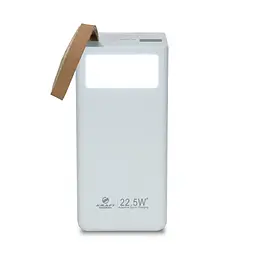 Повербанк 50000mAh Power Bank Kraft TPB-2350 White 22.5W QC3.0 LED-ліхтар (43-00038)