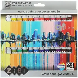 Акрилові фарби ZiBi ART Line -2 24 кольорів х 12 мл (ZB.6664)
