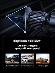 Магнітний автомобільний тримач із бездротовим заряджанням UGREEN MagFlow W708 із кріпленням-гачком у дефлектор Qi2 до 15 Вт вхід живлення USB-C PD/QC для iPhone 12 і новіших з iOS 17.2 обертання на 360° з LED-підсвічуванням кабель USB-C ↔ USB-C 1 м у комплекті сіро-чорний (35970) - мініатюра 11