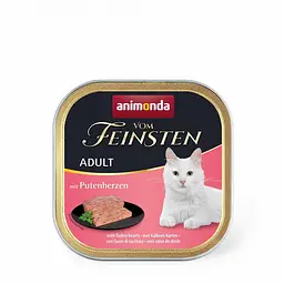 Вологий корм для кішок Animonda Vom Feinsten Adult with Turkey hearts з індичими серцями 100 г (арт.AM-83203)