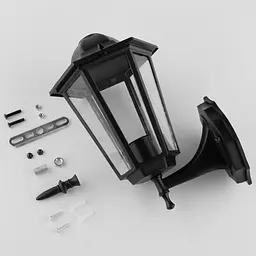 Настінний ретро-ліхтар Lumiled Bellis, чорний мат, вверх - мініатюра 4