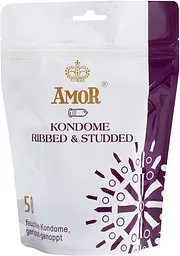 Презервативи Amor Ribbed & Studded, 50 шт. - мініатюра 3