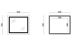 Дзеркало Lidz Kubis з LED-підсвічуванням Touch LD78LF9048070 - мініатюра 8