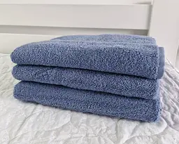 Рушник турецький махровий однотонний Zeron 50х90 Blue щільність 480 г/м2