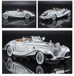 Колекційна металева модель автомобіля АвтоЕксперт Mercedes-Benz 500K Special Roadster 1936 з інерцією, світлом та звуком 1:24 - мініатюра 10