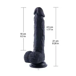 Фалоімітатор Hismith 8.3″ Silicone Dildo KlicLok для секс-машин - мініатюра 2