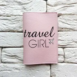 Обкладинка для паспорта Travel girl 2 (рожевий) - мініатюра 2