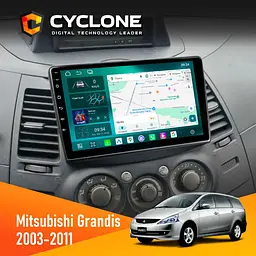 Штатна магнітола Mitsubishi Grandis 2003-2011 Cyclone C9-013 4x64 DSP 4G Cyclone (НФ-00007353)