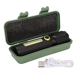 Ручний ліхтар із боковим підсвічуванням BL C63 COB+USB Charge ∙ Ліхтарик ручний BL-C63 COB із USB-зарядкою